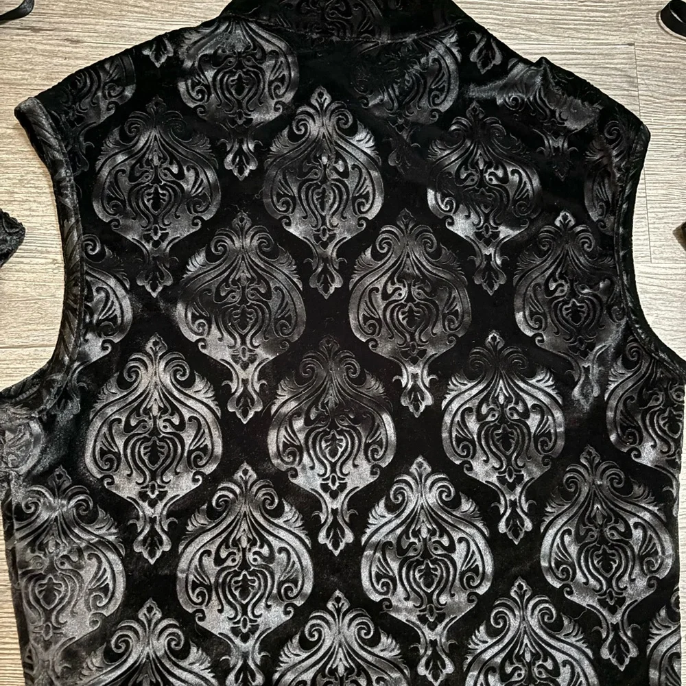 NWT Dolls Kill / Widow Brocade Blouse with Matching Gloves - Picture 4 of 8